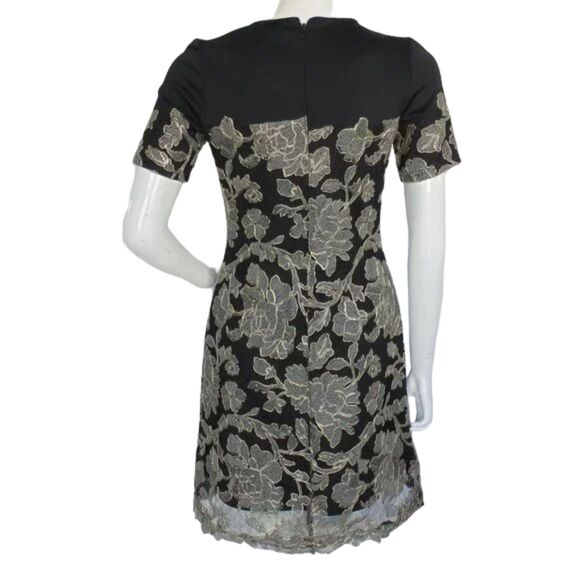 TADASHI SHOJI Dress, 2, Sabi, Floral Lace overlay, Short sleeve, Scuba - Picture 6 of 14